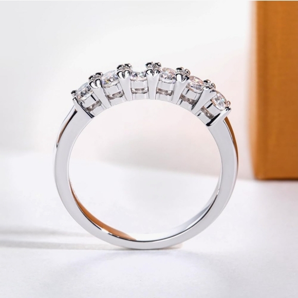 1ct Moissanite Eternity Ring Wedding Band D Color VVS1 Clarity - Picture 9 of 10